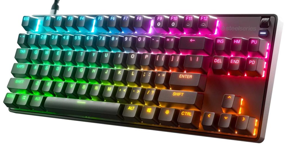 SteelSeries Apex 9 Tkl US, OptiPoint, RGB, черна