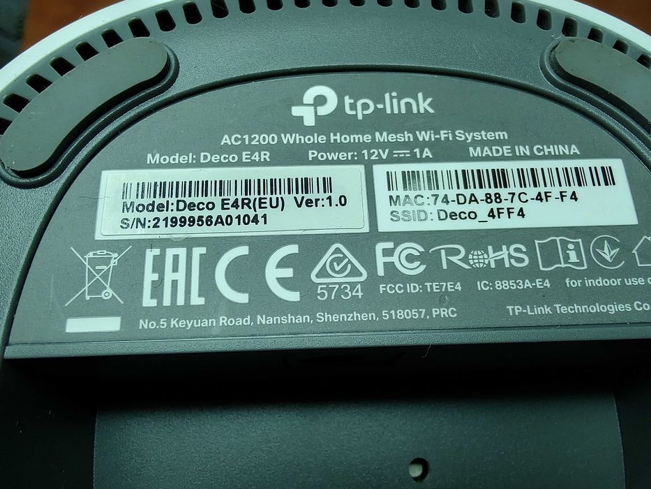 Sistem routere Wireless Mesh TP-LINK Deco E4 Dual 300 + 867 Mbps 4 buc