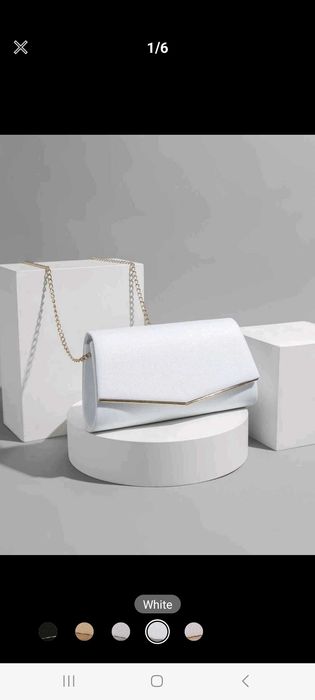 Булчинска рокля с чантичка и аксесоар за косата