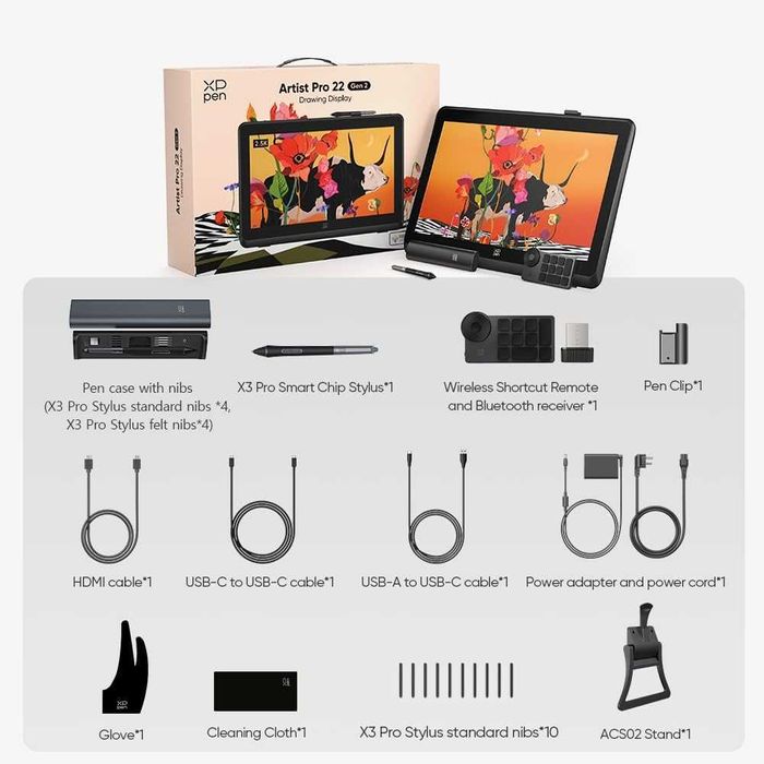 Tableta grafica, XP-PEN, Artist 22 Pro Gen 2 2.5K QHD, 2560x1440