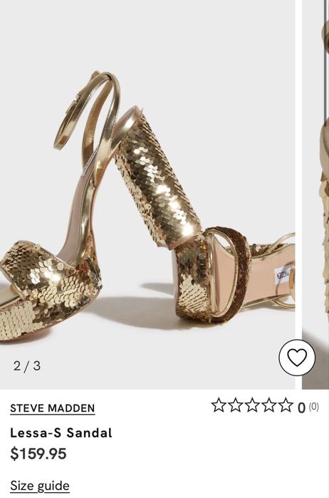 Високи обувки Steve Madden с пайети златни