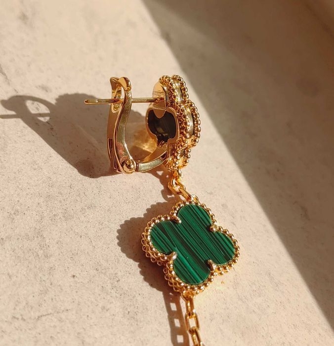 Златни обеци -Van Cleef & Arpels VCA Magic Alhambra earrings, 3 motifs