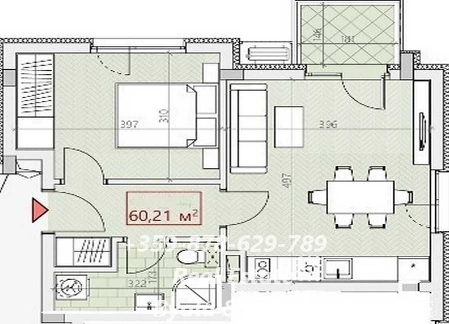 Двустаен апартамент в новострояще се сграда в гр.Обзор на 100 метра от плажа