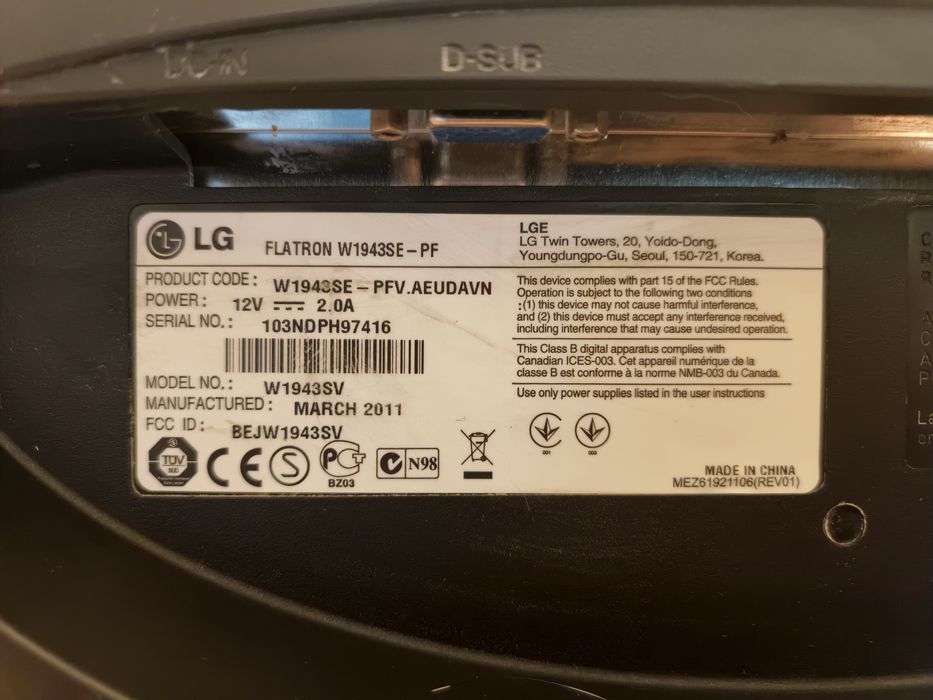 Монитор LG Flatron W1943SE-PF