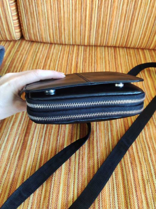 Елегантна дамска чанта, мека естествена кожа