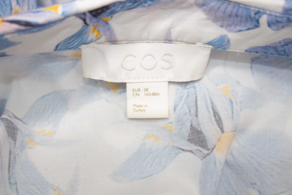 COS оригинална дамска рокля на цветя флорална памук 38
