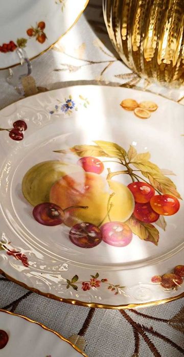 Винтажные десертные тарелки с фруктами Hammersley Англия