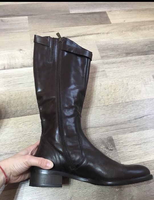 Cizme piele manufacture d’Essai originale 38 cisme maro noi ghete