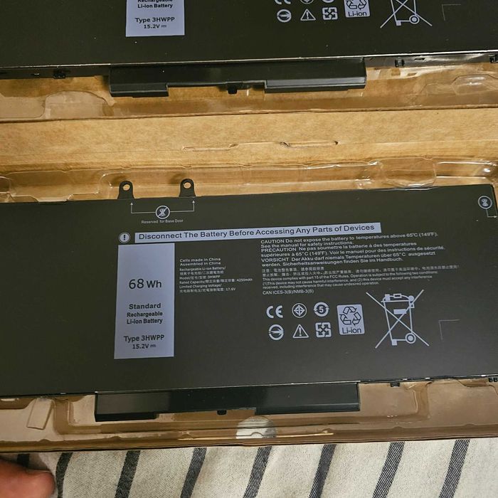 Батерии Dell 68Wh 3HWPP – Чисто нови (0 цикъла) оригинални