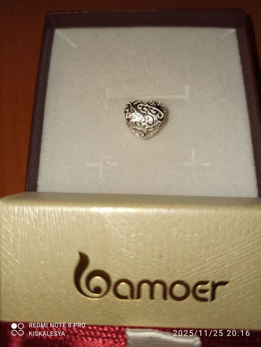 Серебряный шарм-подвеска