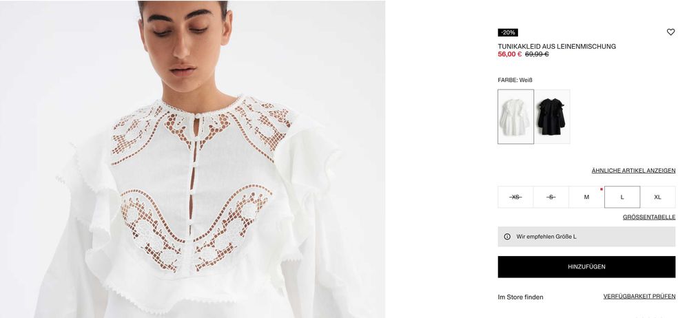 Новые платья/туники H&M, кружево, лен, размер XL (54/60)