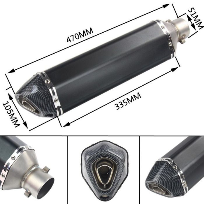 спортно гърне Akrapovic ауспух за мотоциклети 57 cm гърне за мотор FAT