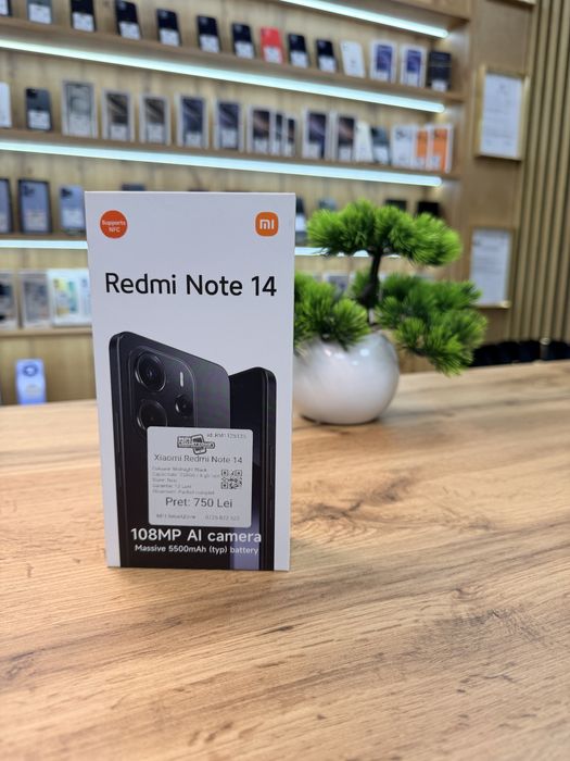 Xiaomi Redmi Note 14 Black 256Gb -Nou - Sigilat - Garantie 12 luni