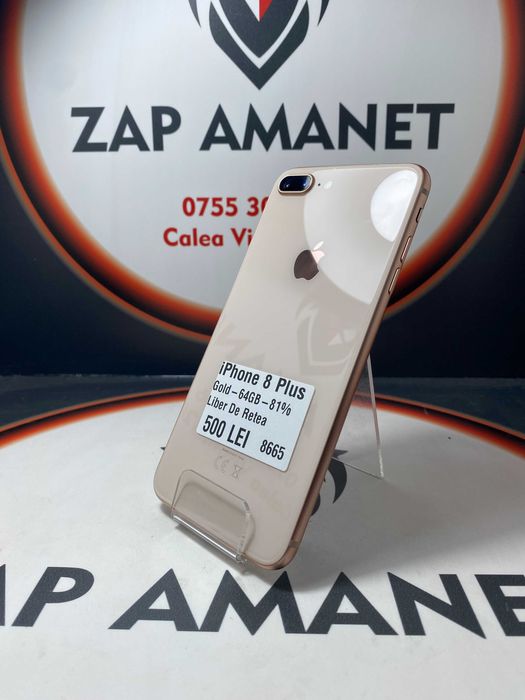 Zap Amanet Vitan - iPhone 8 Plus - Gold - 64Gb - 81%