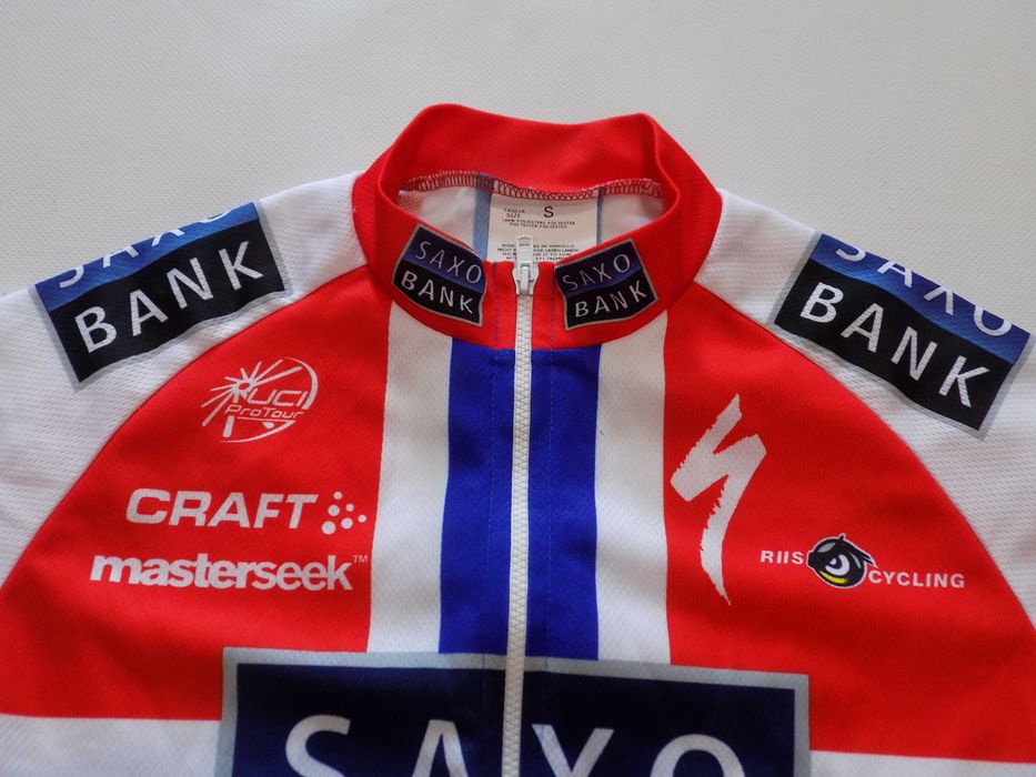 вело джърси craft saxo bank тениска мъжко колоездене оригинално XL/S
