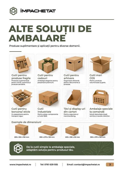Cutii carton personalizate - PRODUCATOR DIRECT