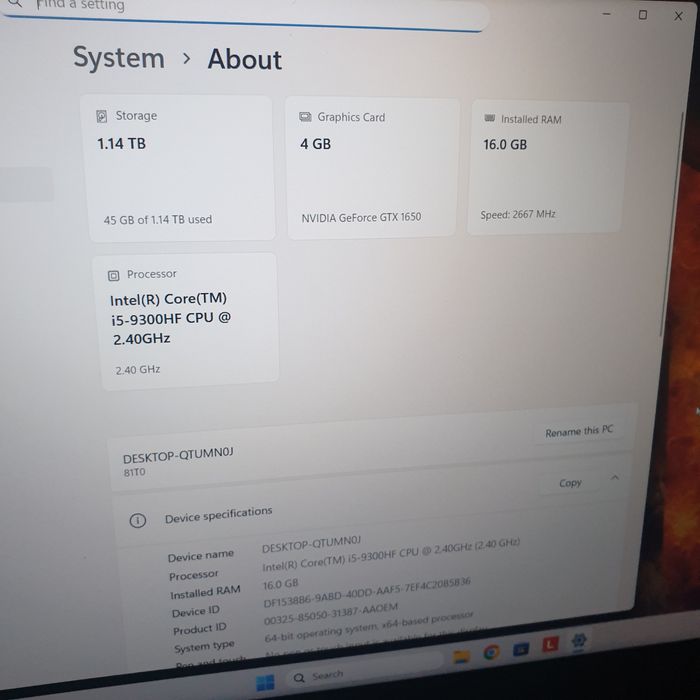 Laptop Gaming Lenovo Legion 16Gb Ram nVidia 1650 Ti 1Tb SSD stare EXCELENTA