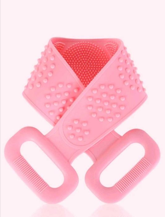 Силиконова ексфолираща четка за баня гъба с дръжки