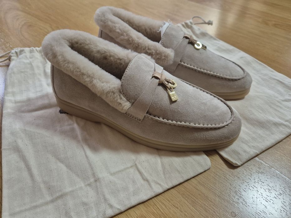 Loro Piana мокасини с ест.пух