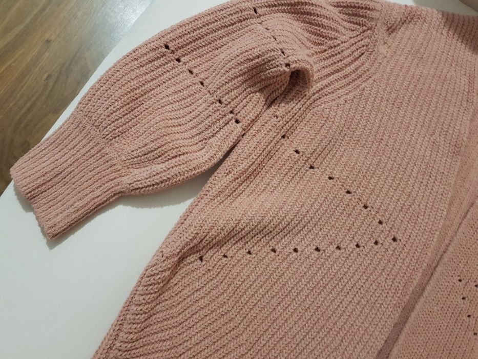 Cardigan dama,roz pudra,oversize,marimea XS,merge si S,stare f buna