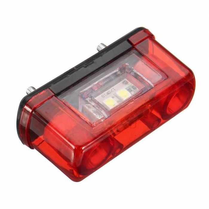 LED плафон за регистрационен номер 12V 24V – Бяла и червена светлина