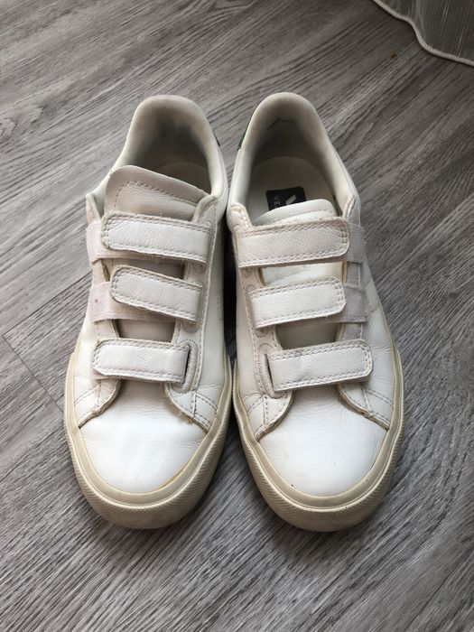 VEJA Recife touch-strap sneakers white/green