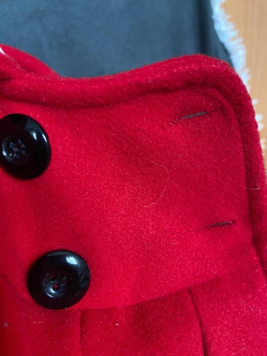 Paltonas rosu de ocazie pentru bebe - 12-24 luni + cadou!