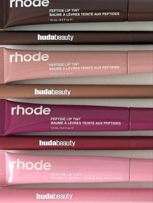 Huda Beauty Lip Contour Stain + rhode Peptide Lip Tint гланц оригинал