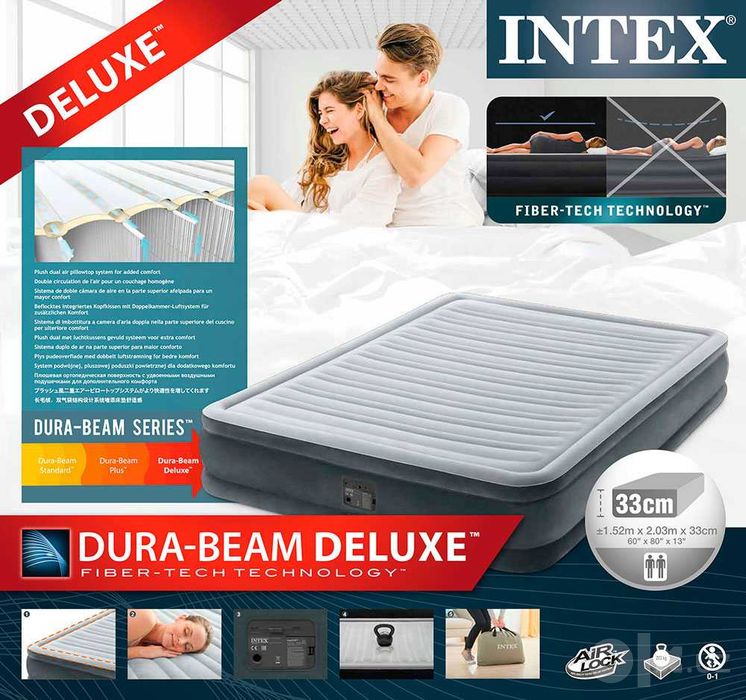Надувная кровать-191х137х33 см. Intex-67768. Доставка бесплатно