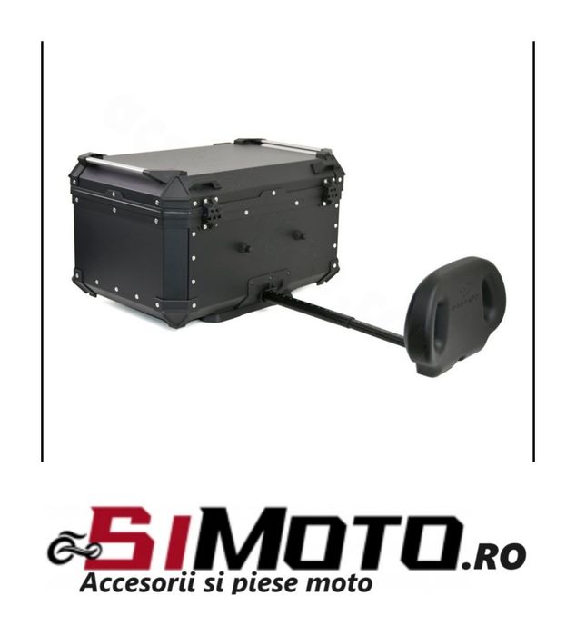 Top case moto Coocase 65L aluminiu cutie portbagaj cu spătar ajustabil