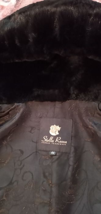 Женская шуба мутон с норкой