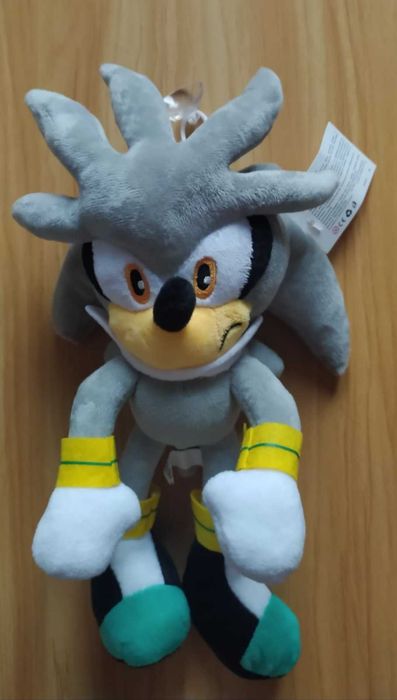 Играчка Плюшена Silver the Hedgehog Sonic, Силвър, Соник, 30 см, нова