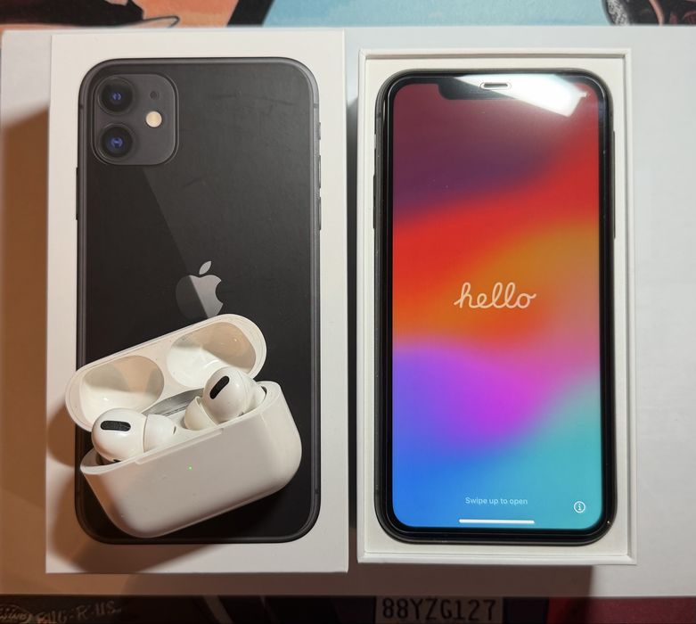 Оригинален IPhone 11 128GB с кутия 76% капацитет на батерията