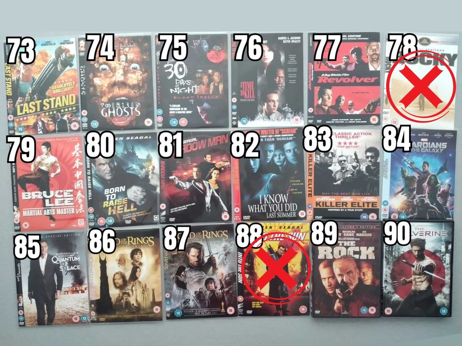 Екшън, Драма, Трилър, Ужаси Филми DVD's - Оригинални Филмови Дискове на Английски Език