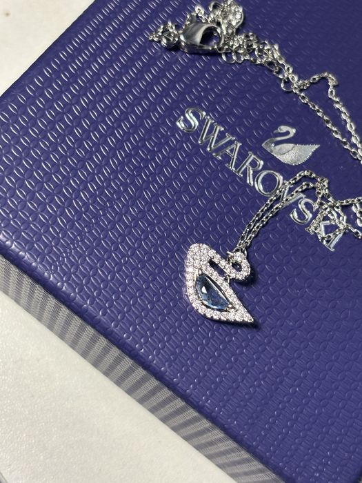 Colier Swarovski lebada albastra