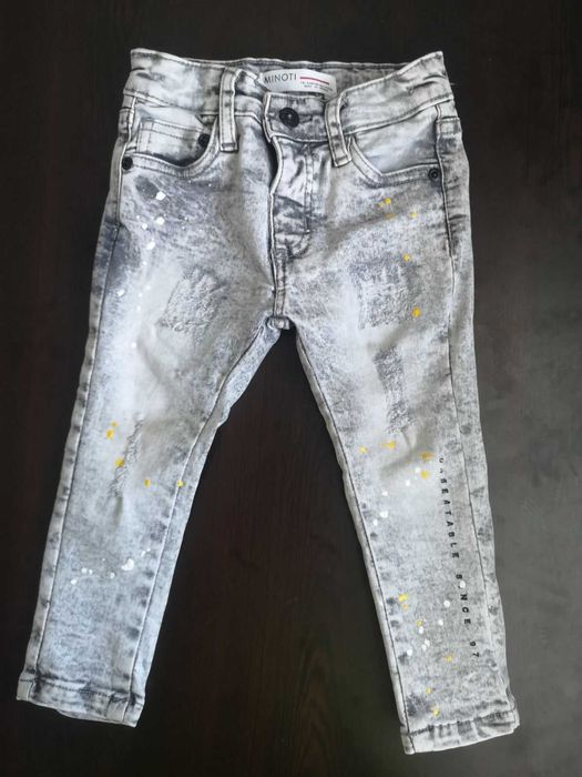 Дънки "Minoti" 18-24 м. / 86-92 см.Slim fit. ПОДАРЪК- тениска.