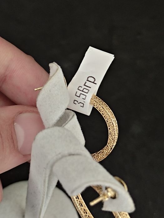 НОВИ Златни Обеци 3.56гр / 14К