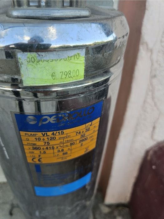 pompa sumeribila pedrollo