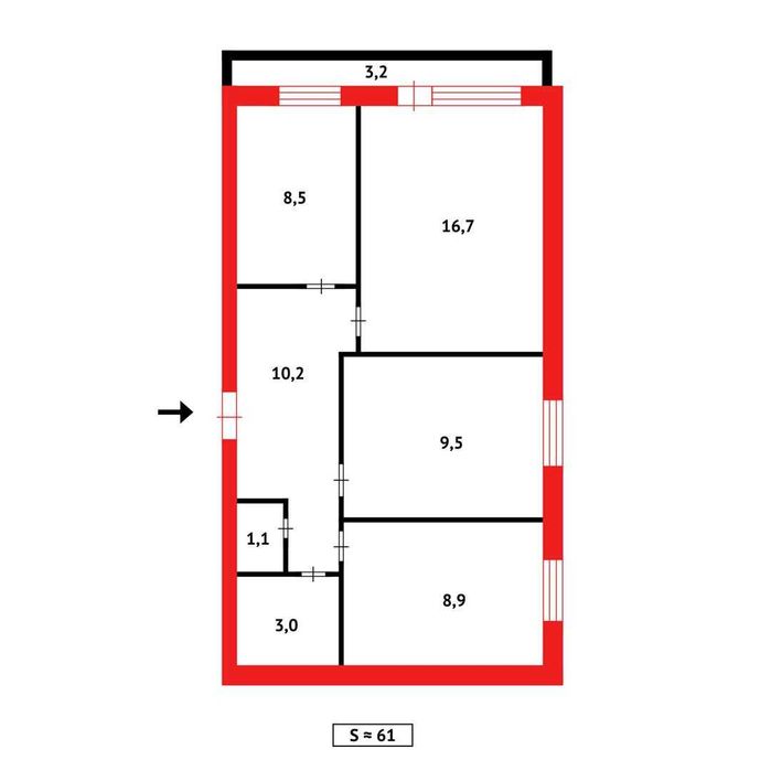 Продам 3х ком кв, 2/3эт, район Ст.Жигер