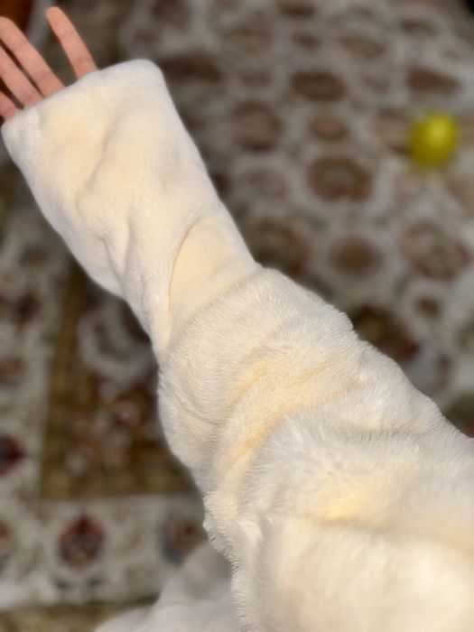 Шуба белый жемчуг