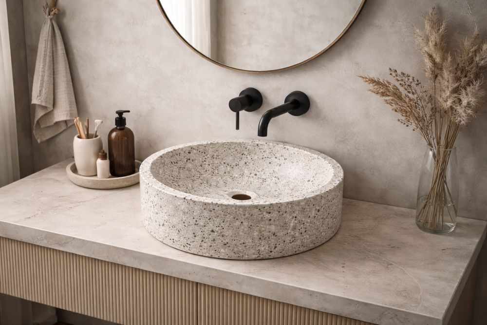 Lavoar baie tip terrazzo