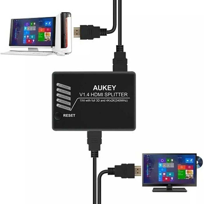 AUKEY 1x4 HDMI сплитер V1.4 с поддръжка на 4k Ultra HD 3D