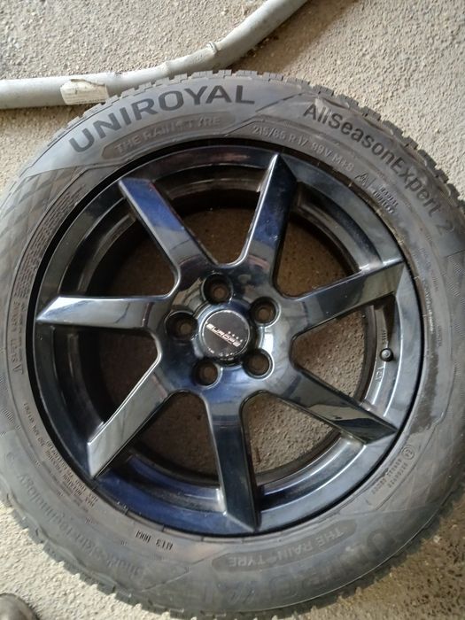Jante aliaj Europe , R17 , 5x112 , stare impecabilă provin de pe  VW TIGUAN  , cu anvelope M+S  215/65/R17 dot 2022 ca noi