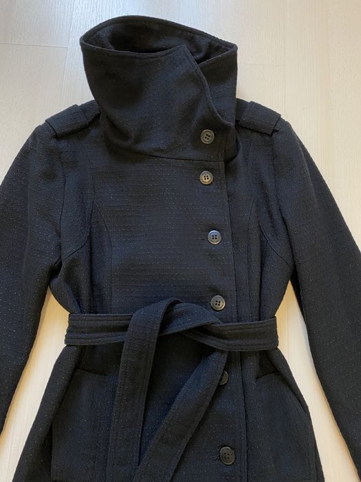 Palton scurt Calvin Klein din stofă cu lână, măsura 38-40