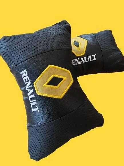 възглавнички за автомобил Renault Рено бродирани Кожа 2 броя