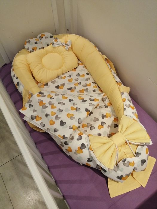Set babynest (set babynest cu pernuta,paturica,salteluta interioara)