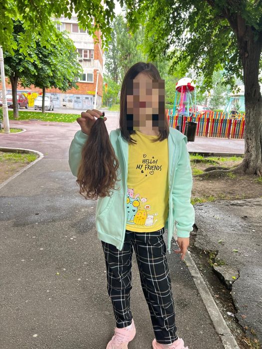 Păr natural copil, nevopsit, 25 cm, 52g – ideal extensii / peruci