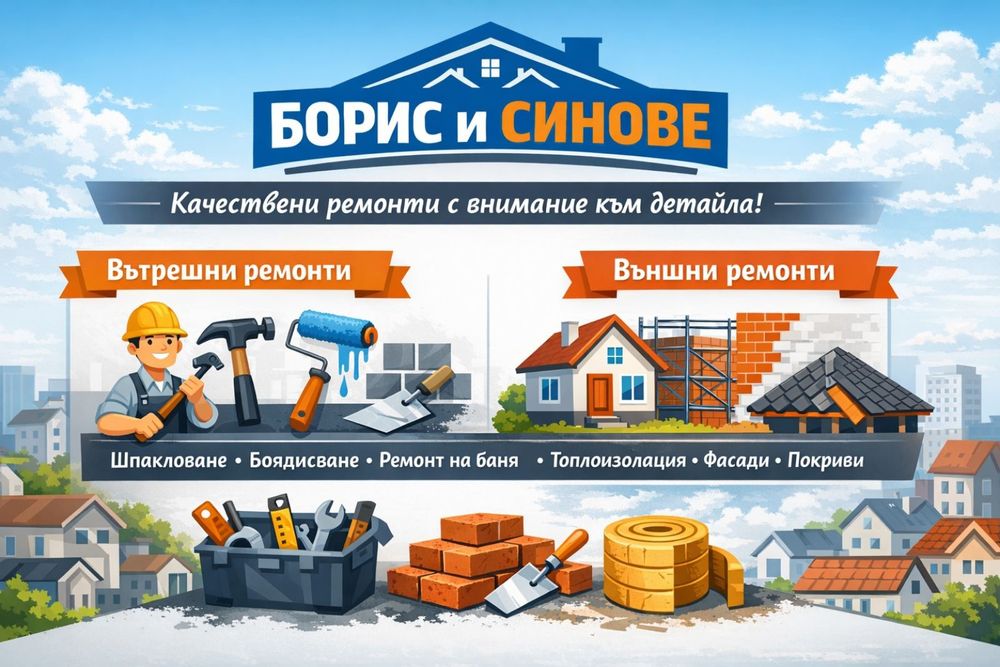Вътрешни и външни ремонти