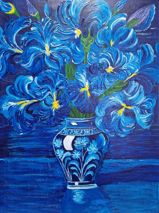 Картина " Синие ирисы""