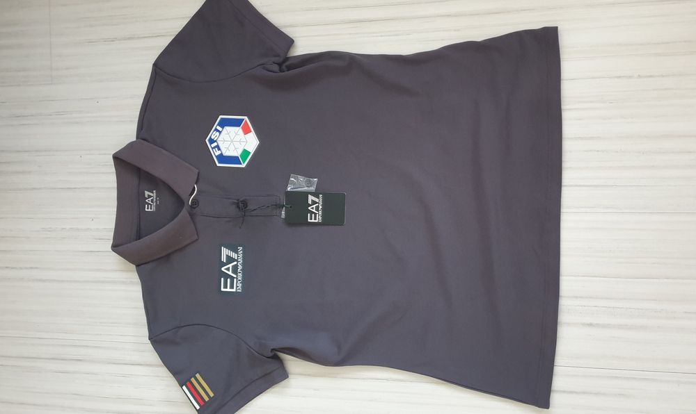 Emporio Armani EA7 Ski Team Italia Pique M НОВО ОРИГИНАЛ Дамск Тениска
